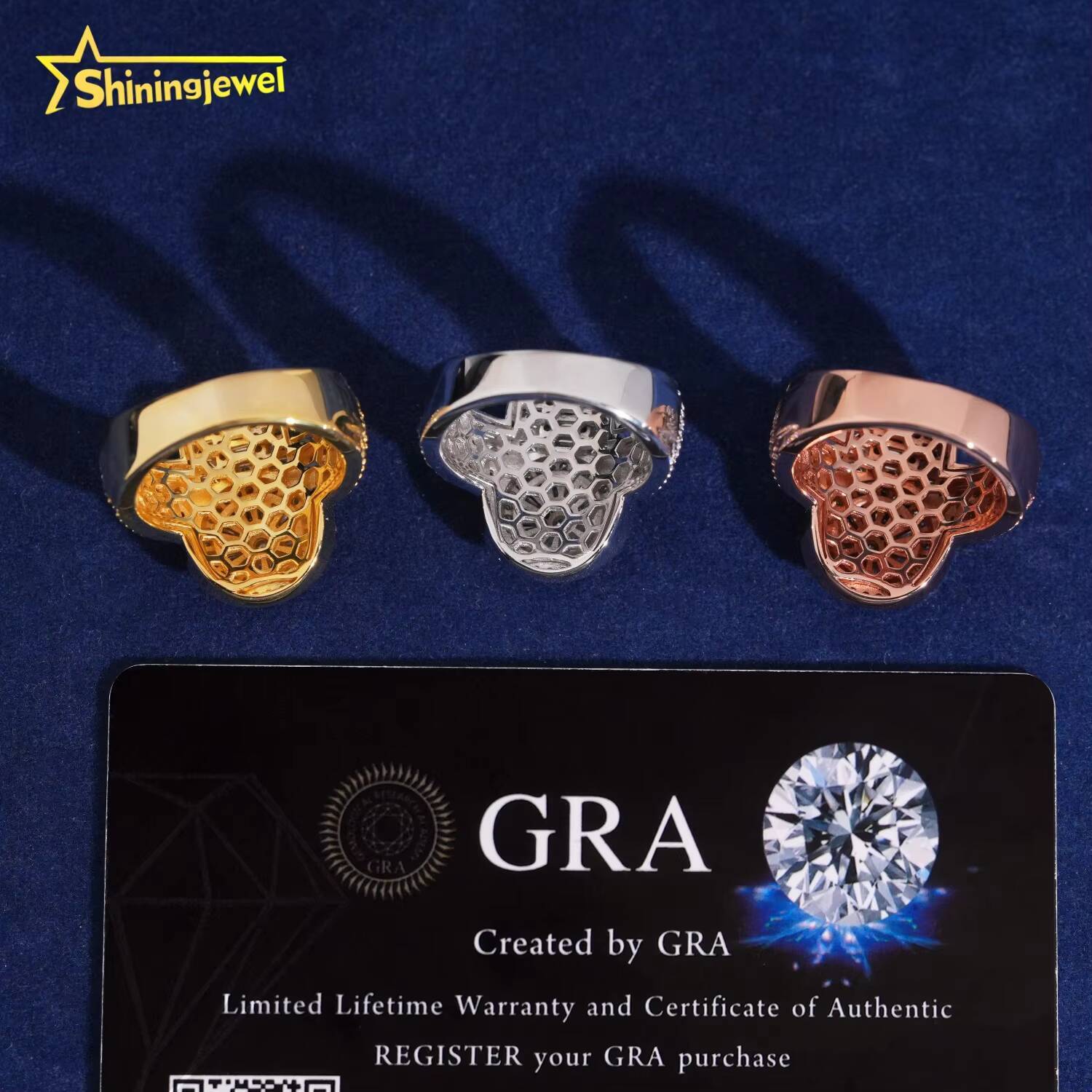 Wholesale Price 925 Sterling Silver Hand Ring Moisssanite Diamond Iced Out Jewelry Hip Hop Ring for Men Women