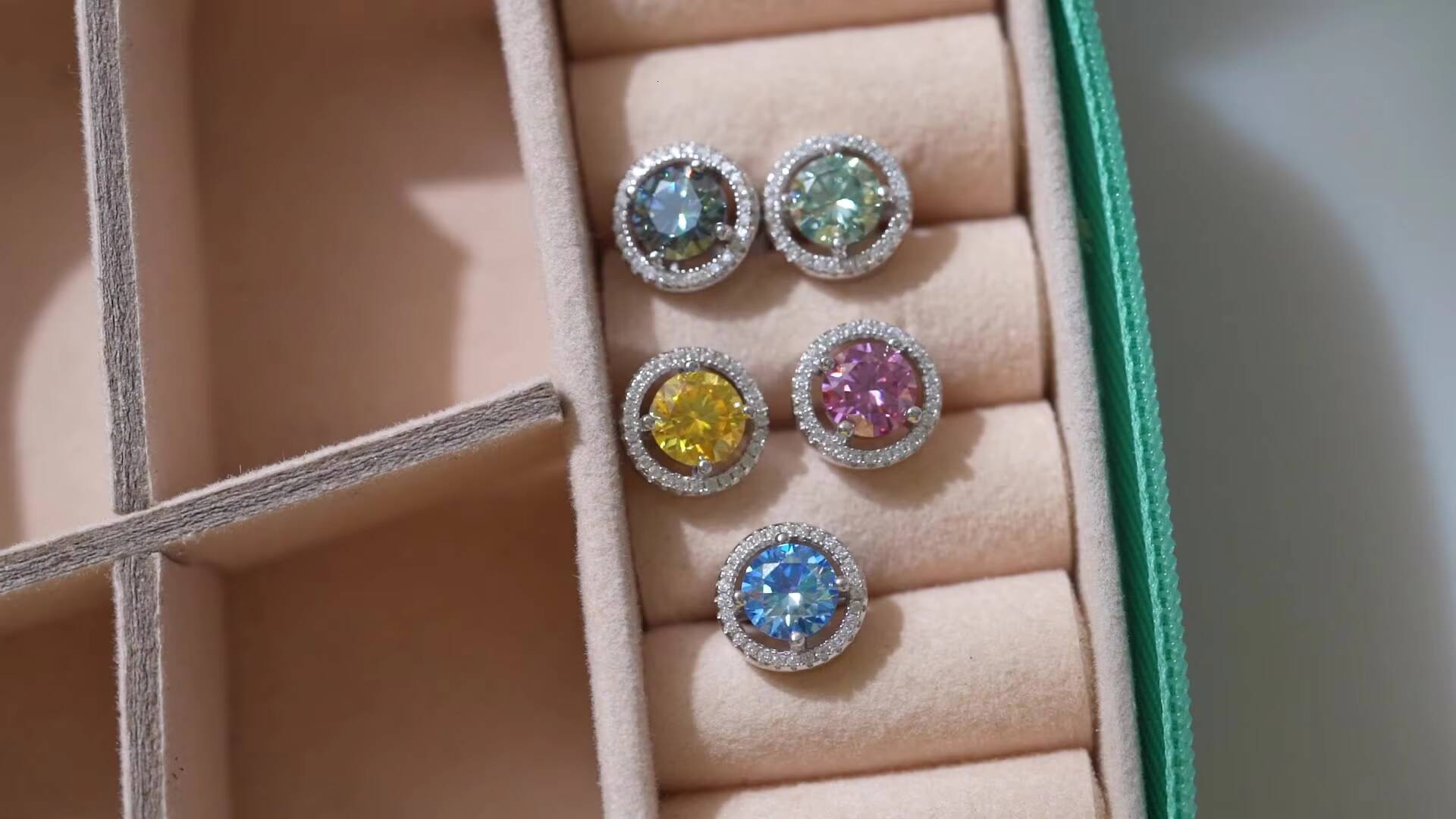 2025 Luxury Moissanite Stud 1ct VVS 925 Sterling Silver Men Women Jewelry Flower Cluster Halo Diamond Earrings GRA Certificate