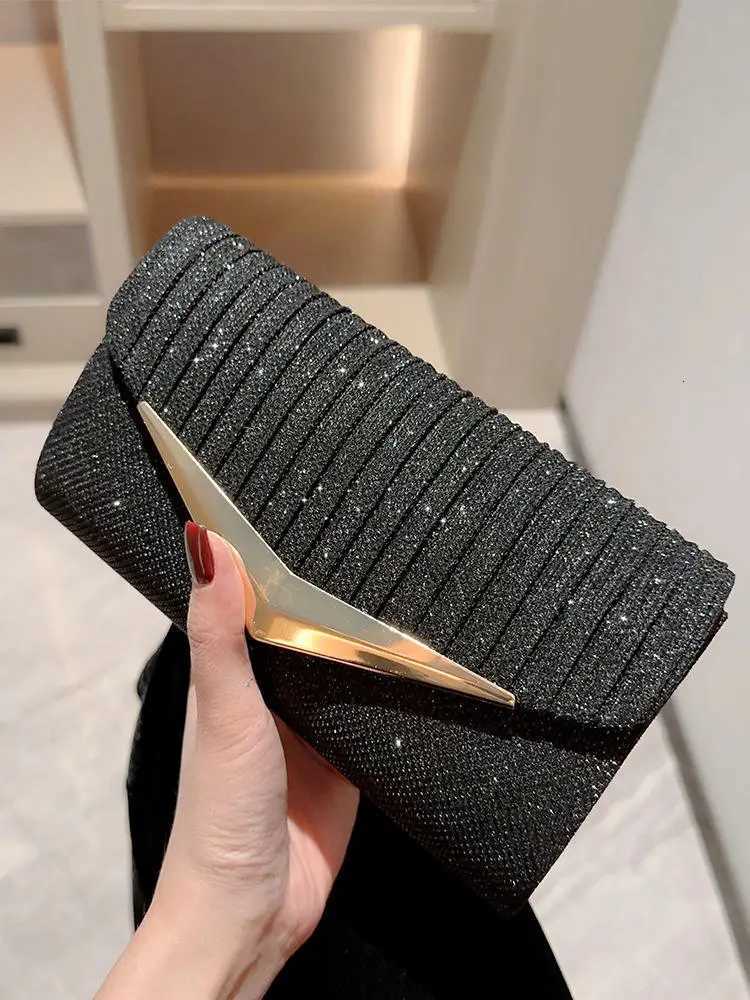 Fashion Ladies Evening Clutch Handbag Wedding Drill Texture Shiny Bridal Party Daily Womens Manual Wrinkles Process Hot H251027