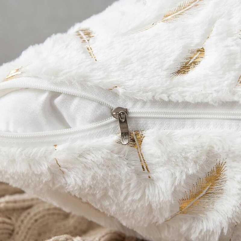 Pillow Case New Short Fleece Cushion Cover Plush Case Winter Warm Fluffy Sleeping case Home Bed Cushion Cover 4545cm C251028