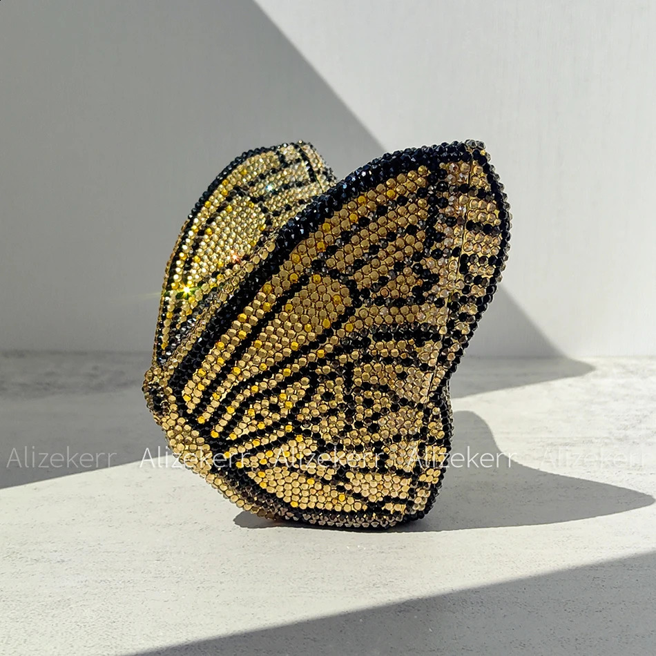 Alizekerr Butterfly Shaped Crystal Evening Bags Women Gorgeous Classy Sparkling Rhinestone Clutch Purses Wedding Party 251023