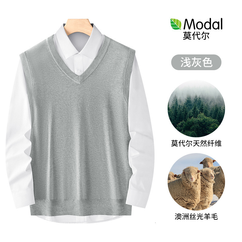 Thick Knitted Vest 2025 Autumn Winter Warm Vest Sweater Slim Designer Sweater Fit V-neck Knitwear