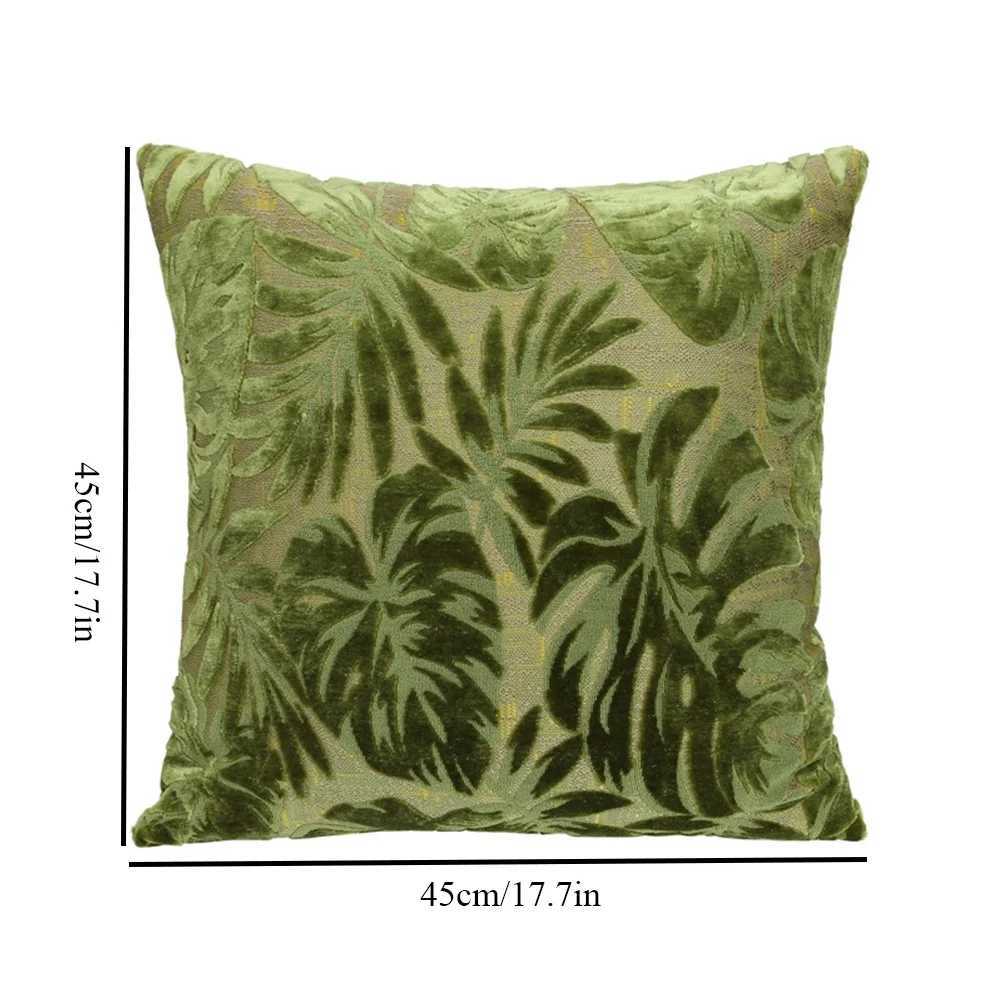 Pillow Case Leaf Jacquard Throw Covers cases Cushion Covers For Home Bed Room Sofa Decoration Luxury Velvet St Patricks Day C251028