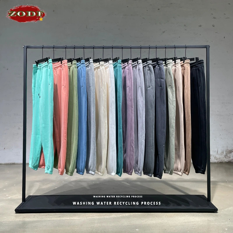 ZODF Trendy Men 345gsm Fleece Sweatpant Unisex Solid Color Loose Retro Hip Hop Winter Joggers Pants Brand Clothes HY0005 251027