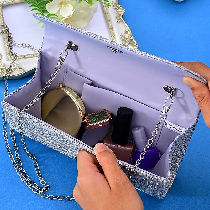 Fashion Womens Shiny Clutch Bags Designer Dinner Dress Chain Wallets Brilliant Purses Handbags H251027