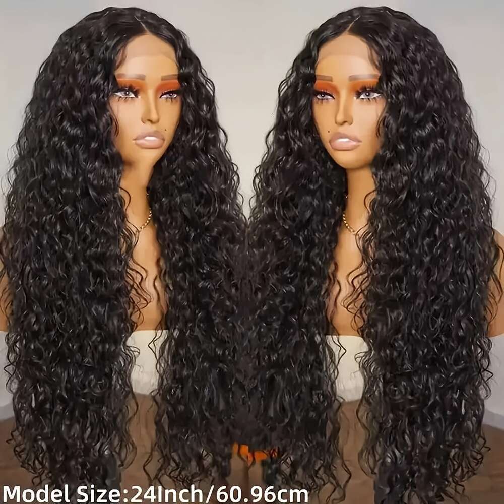 Curly Lace Front Wig HD Transparent 13X4 Frontal For Women Pre Plucked 100% Human Hair Deep Loose Wave Wigs Natural Color 250% Density