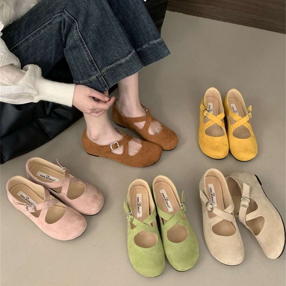 2025 Autumn and New French Style Elegant Hidden Designer Shoe Heel Evening Cross Strap Buckle Single Shoes