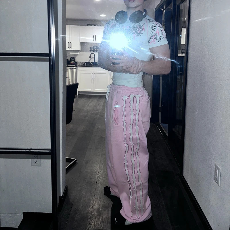 2 Pcs Outerwear Coords Y2K Triple Stripe Sweatpants Hoodie Trackuit Trendy Embroidered Fleecelined Streetwear Unisex Baggy Set 251027