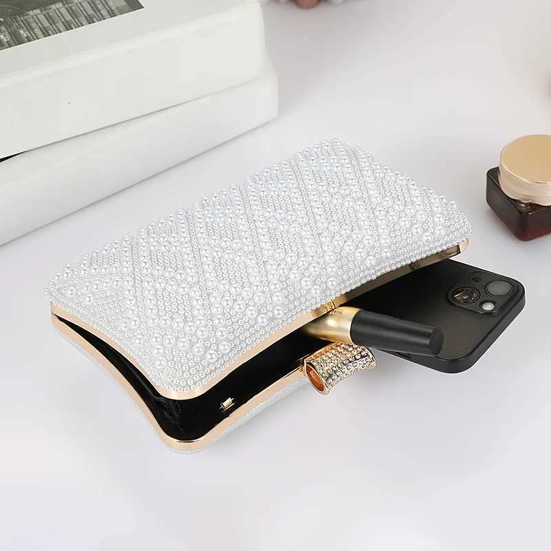 Elegant Pearl Beaded Crossbody Clutch Bag for Women New Style Party Evening One Shoulder Ladies Beaded Purse H251027