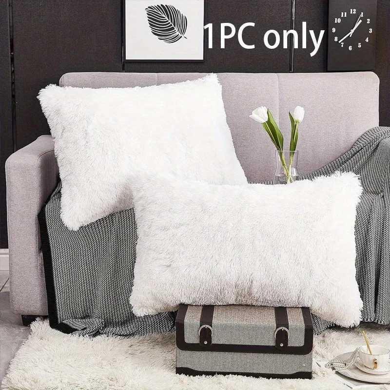 Pillow Case 1pc Faux Fur cases Velvet Super Soft and Cozy Wrinkle Fade Resistant with Zipper Closure Bed Cases C251028