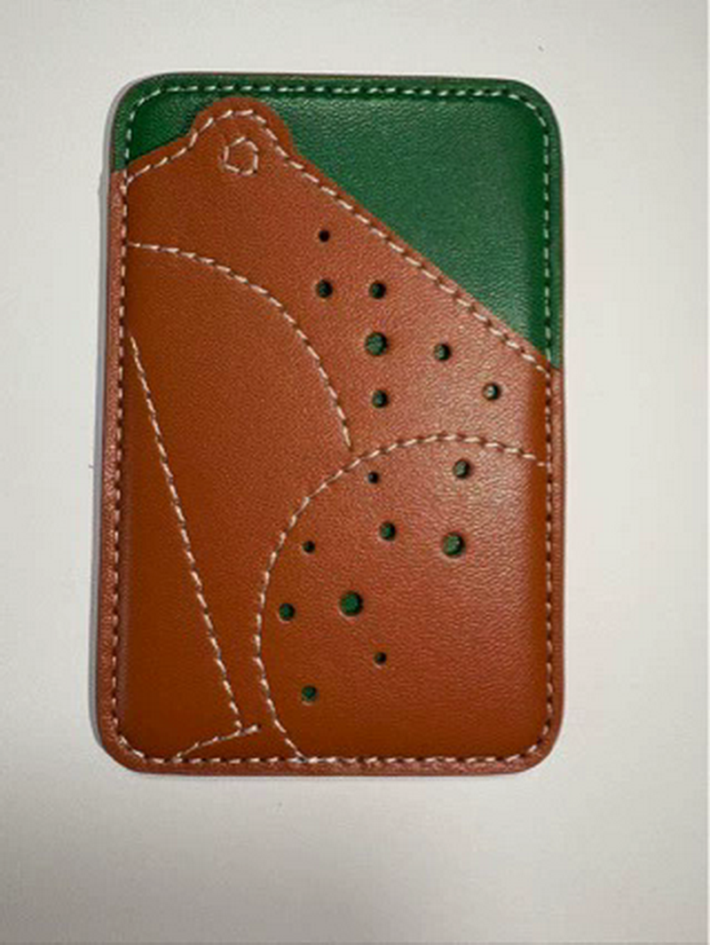 Leather Magnetic Holder,Magnetic Back Sticker,Stealth ID Card Case Compatible with Mobile Phone 15/16/17 Series