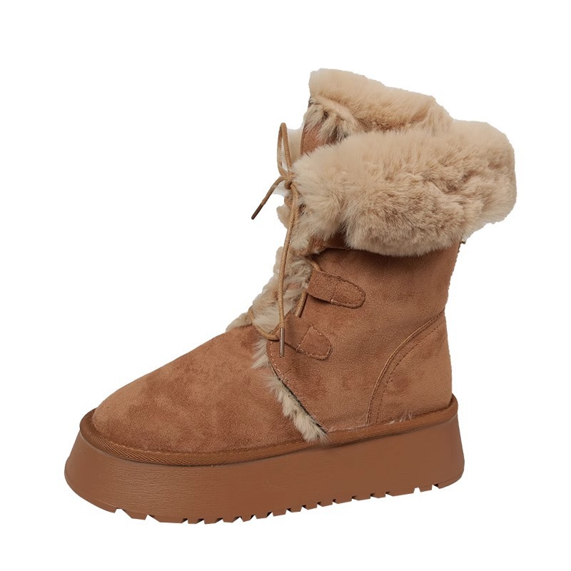 New free shipping deisgner boots for womens snow boots brown Winter New Thick Soles Fleece Lined Anti-Slip Cotton Boots