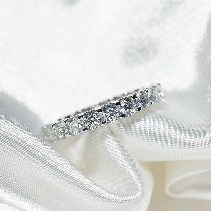 Fashion Jewelry Rings GIA Certificate 35mm 55mm 925 Sterling Silver Mosan Wedding Ring Ladies Ring