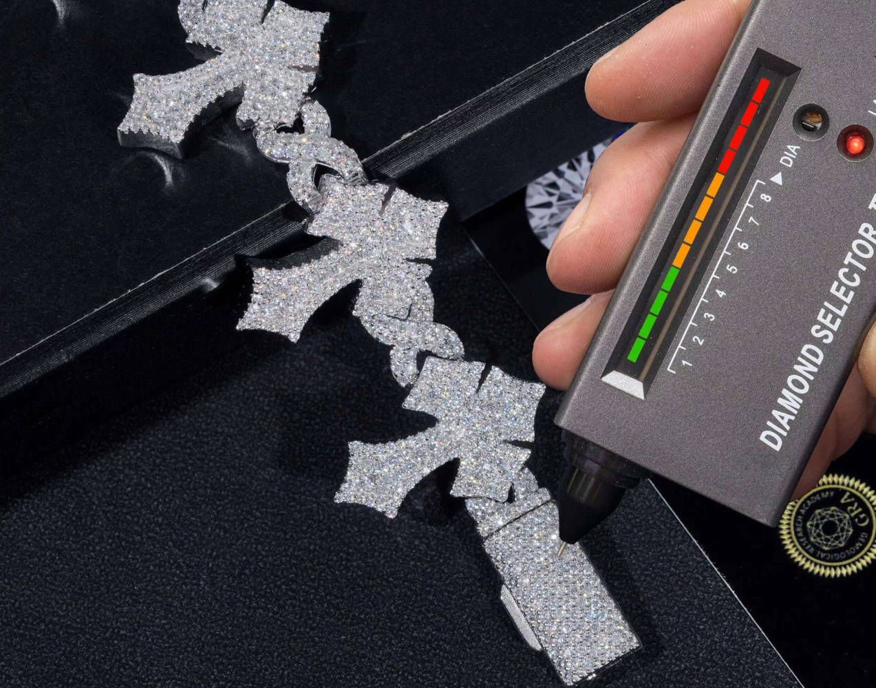 Highend Hip Hop Style Cross Infinity 925 Sterling Silver VVS Moissanite Cuban Link Bracelet