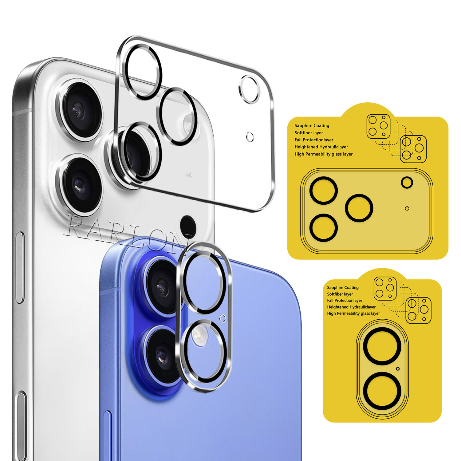 3D Camera Lens Protector Protective Tempered Glass With Flash Circle iPhone 17 Pro Max 16 15 14 13 12 11 Transparent Scratch-Resistant ProtectorFactory price