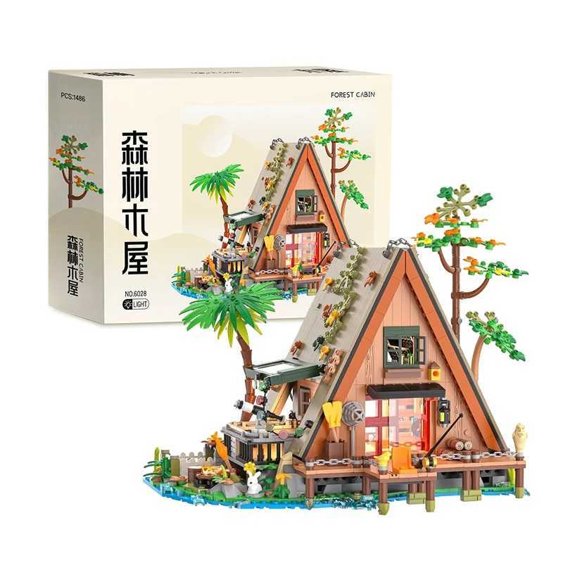 1486PCS 1108PCS Forest House building blocks with LED light Tree Cabin Display Bricks Set Kit for Nature Lovers Adults Kids L251028