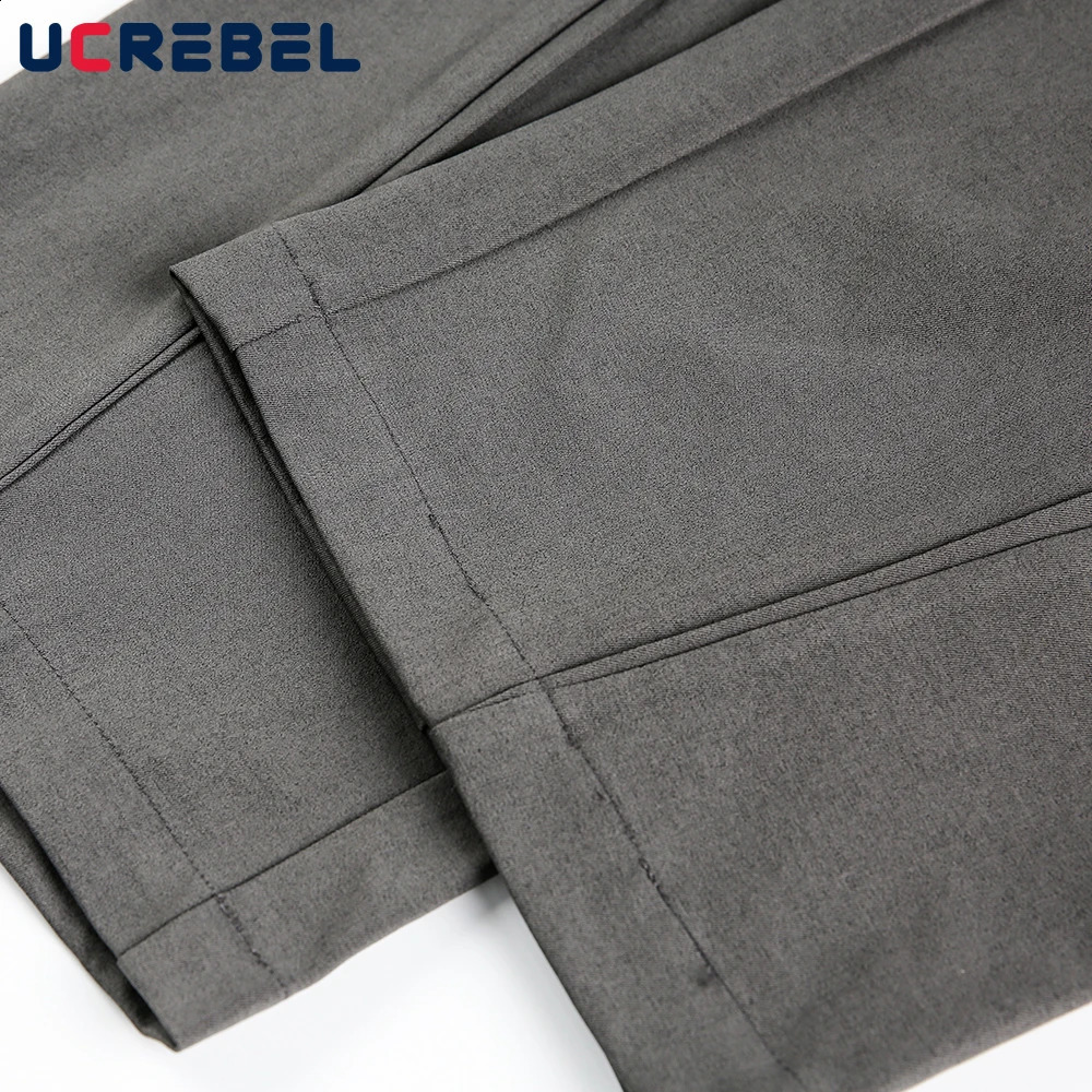 SolidColor Pleated Suit Pants Mens Autumn Retro High Street Loose Straight Wide Leg Casual Trousers Men 251027