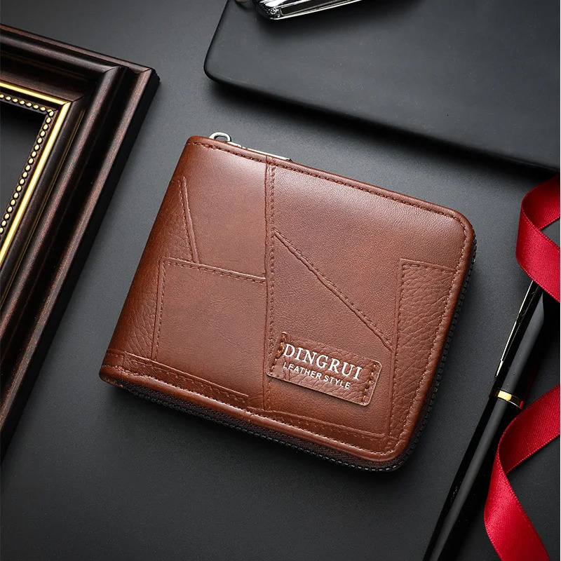 style wallet for men and women long single zipper handbag fashionable retro patchwork large capacity purse loose cha 251028