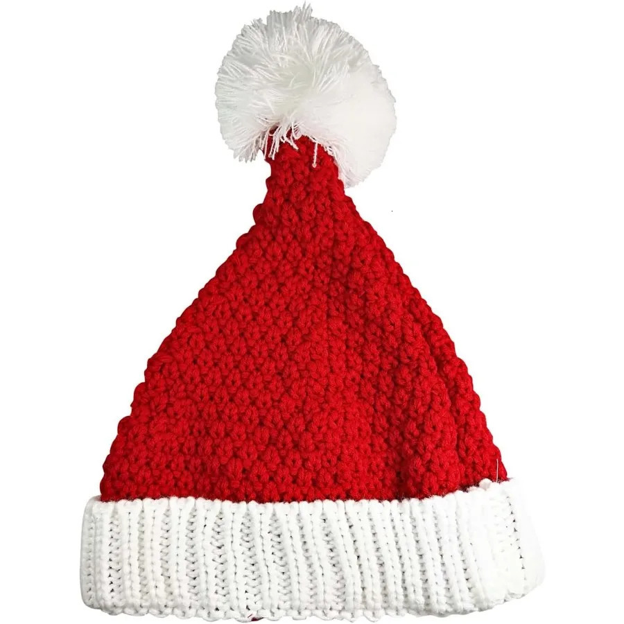 Festive Christmas Santa Hat for Adult Women Men Girl Boy Xmas Ski Knit Warm Hat Perfect for Holiday Parties Winter Outdoor Acti 251024