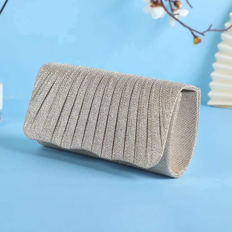 Elegant socialite evening bag pleated flap evening clutch bag banquet and wedding bag dress bag H251027