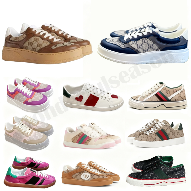 Luxury Shoes women Tennis 1977 Ace sneakers Designers shoe g75 flat chaussures Trainer Leather high and low -top chaussure Sports shoes 35-46