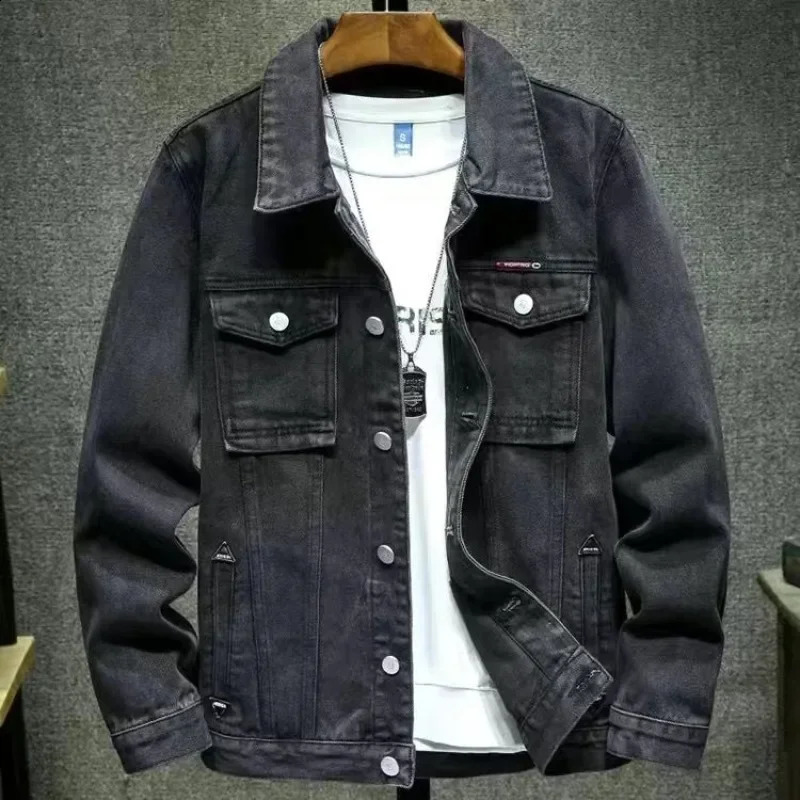 Male Jean Coats Cargo Biker Mens Denim Jacket Motorcycle Autumn Washed Fashion Low Price Korean Style High Quality Large Size 251017