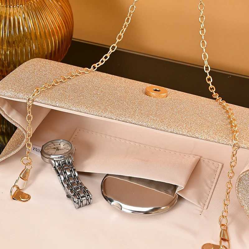 Ladies light dress bag evening clutch bag party evening dress bag metal chain crossbody bag H251027