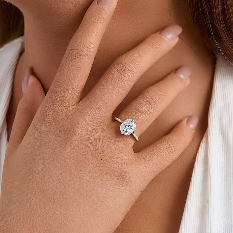 New Product Woman Finger Promise 925 Silver Moissanite Ring Engagement Womens Iced Out for Wholesale