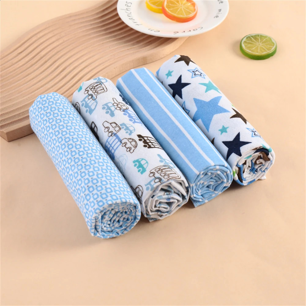 4Pcs Neutral Baby Swaddle Blanket Set Simple n 251027