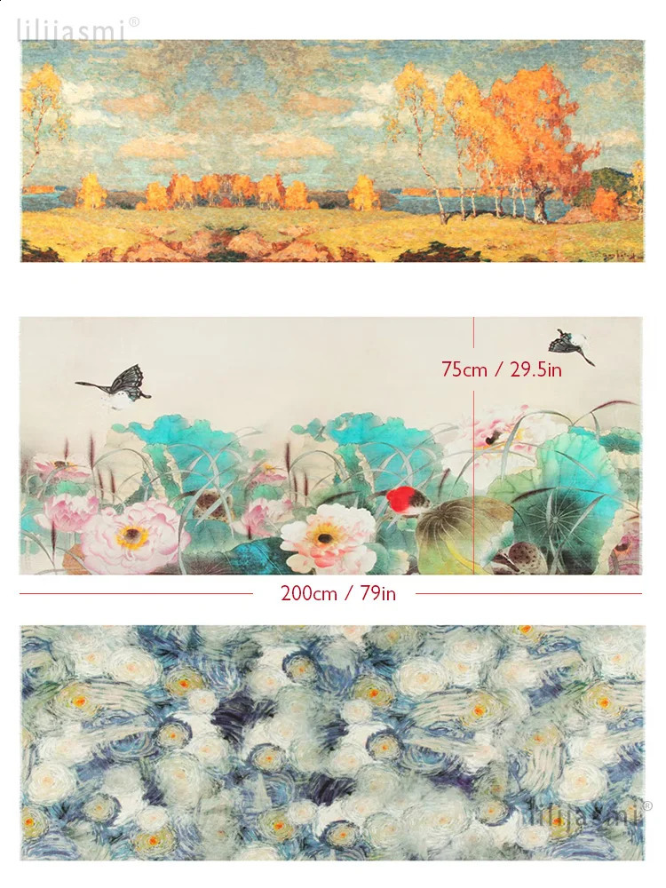 Master Art 100 Superfine Merino Wool Shawl Wraps UltraLight Scarf Spring Summer 200x80cm Scarves Ladies Hijab Bandana 251027