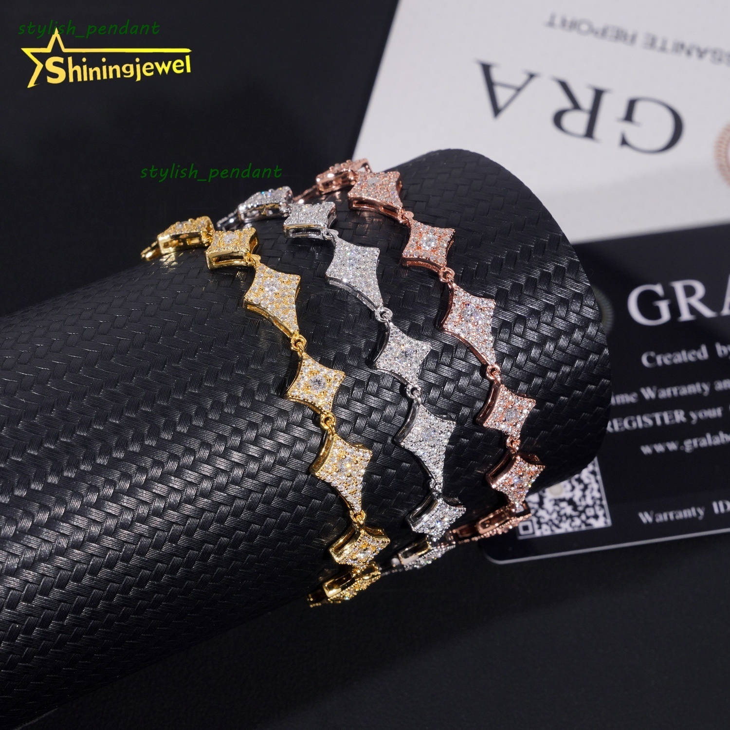 Pass Diamond Tester Women Jewelry Iced Out Solid 925 Silver VVS D Color Moissanite Fashion Bracelet Tennis Bracelets