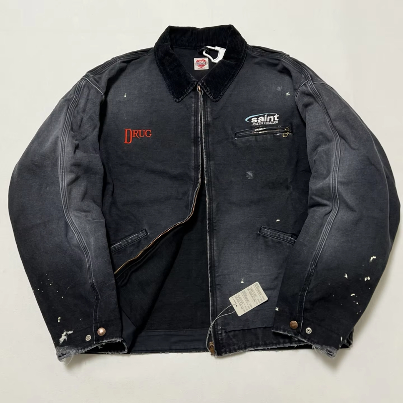 Nice Washed Jacket Men Women High Quality Heavy Fabric Unisex Jackets Coat