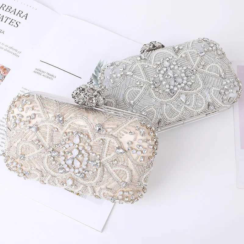 New Womens Handheld Bag with European and American Style Diamond Embedding Party Evening Dress Bag Bridesmaid Storage Bag H251027