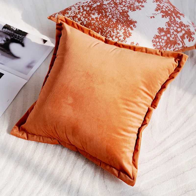 Pillow Case 30X5045x45CM Orange Cream Throw Cover Light Luxury Nordic Sofa Cushion Waist Cover Home Decorative case C251028