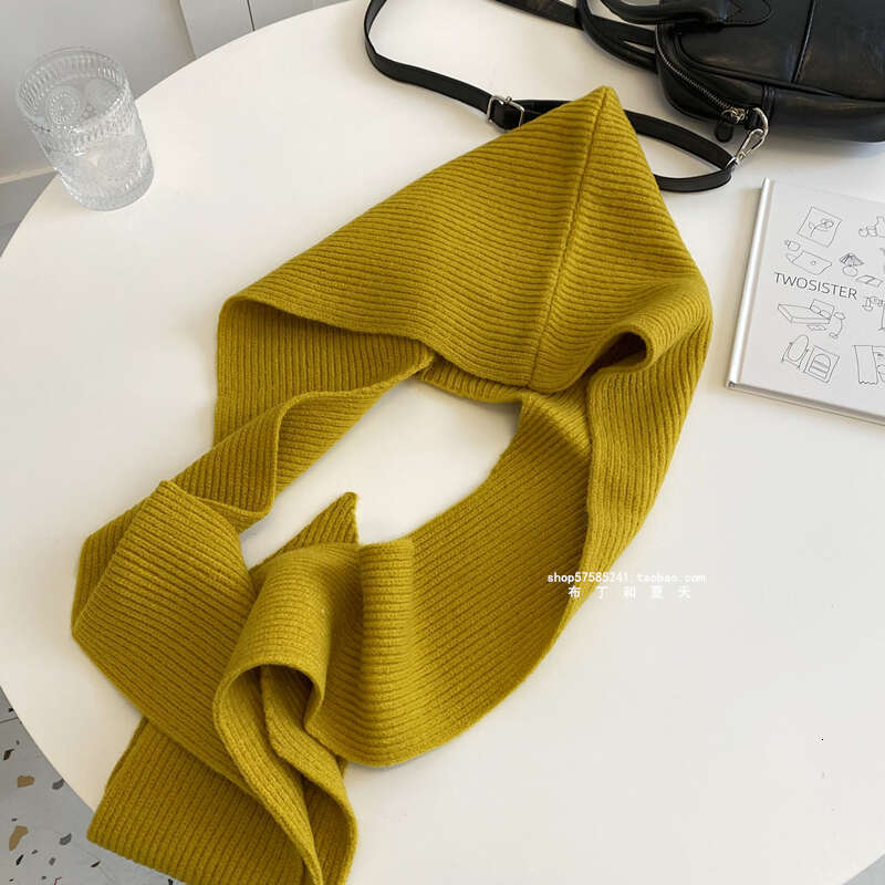 Style Blogger BI Casual Hat Scarf Neck Warmer Integrated Shawl Fake Collar Student Korean Version Autumn Winter Warm