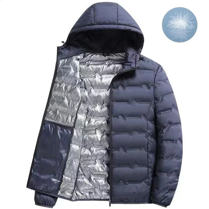 Men Winter White Duck Down Jacket Warm Thick Windproof Waterproof Puffer Jacket Hooded High Quality Ultralight Down Jacket Male 251027