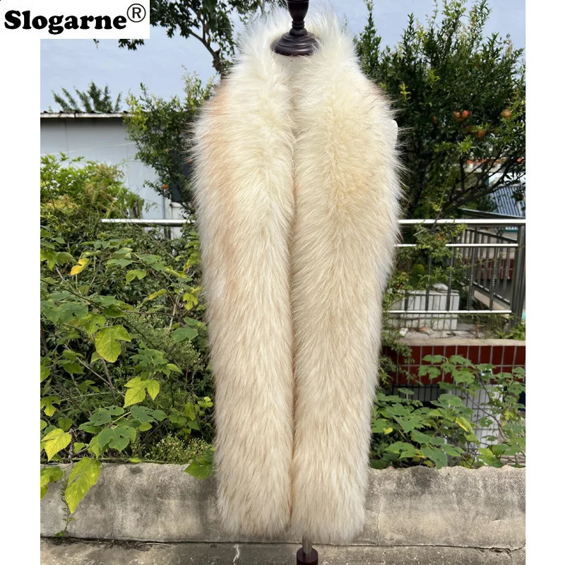 American 180cm Super Long Faux Fox Fur Scarf Winter Women Cosplay Warm Fashion Neck Decor Fluffy Shawl Wrap Furry Scarves 251023