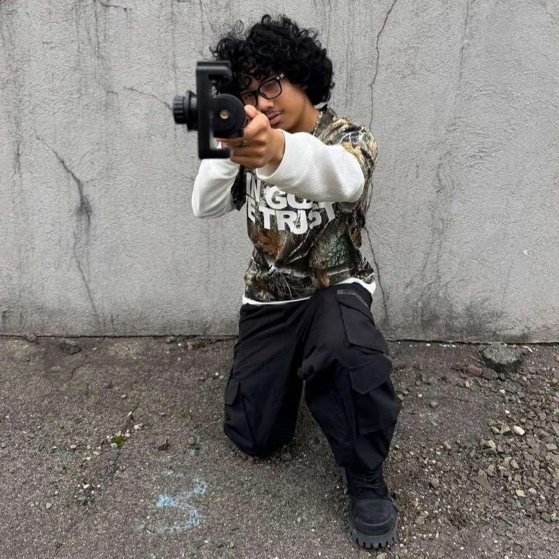 Y2K Harajuku Camouflage Pattern Fake two long sleeved clothes Hip Hop streetwear Gothic Men women Sweatshirt Fashion Casual Top 251027