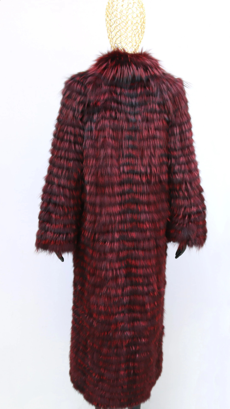 FURYOUME Autumn Womens Fox Fur Long Coat Natural Fur Jacket Ladies Fluffy Warm Outwear Fashion Streetwear 251027