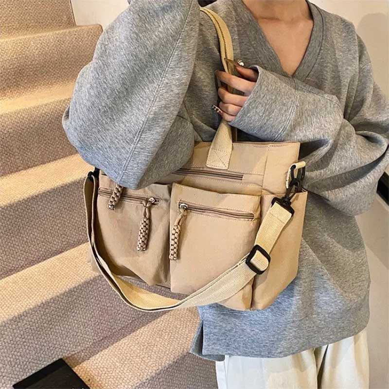 Leisure Nylon Fabric Tote Bag 2025 New Fashion Large Capacity Commuting Shoulder Bagcrossbody Bagtravel Bag for Women HandbagW251028