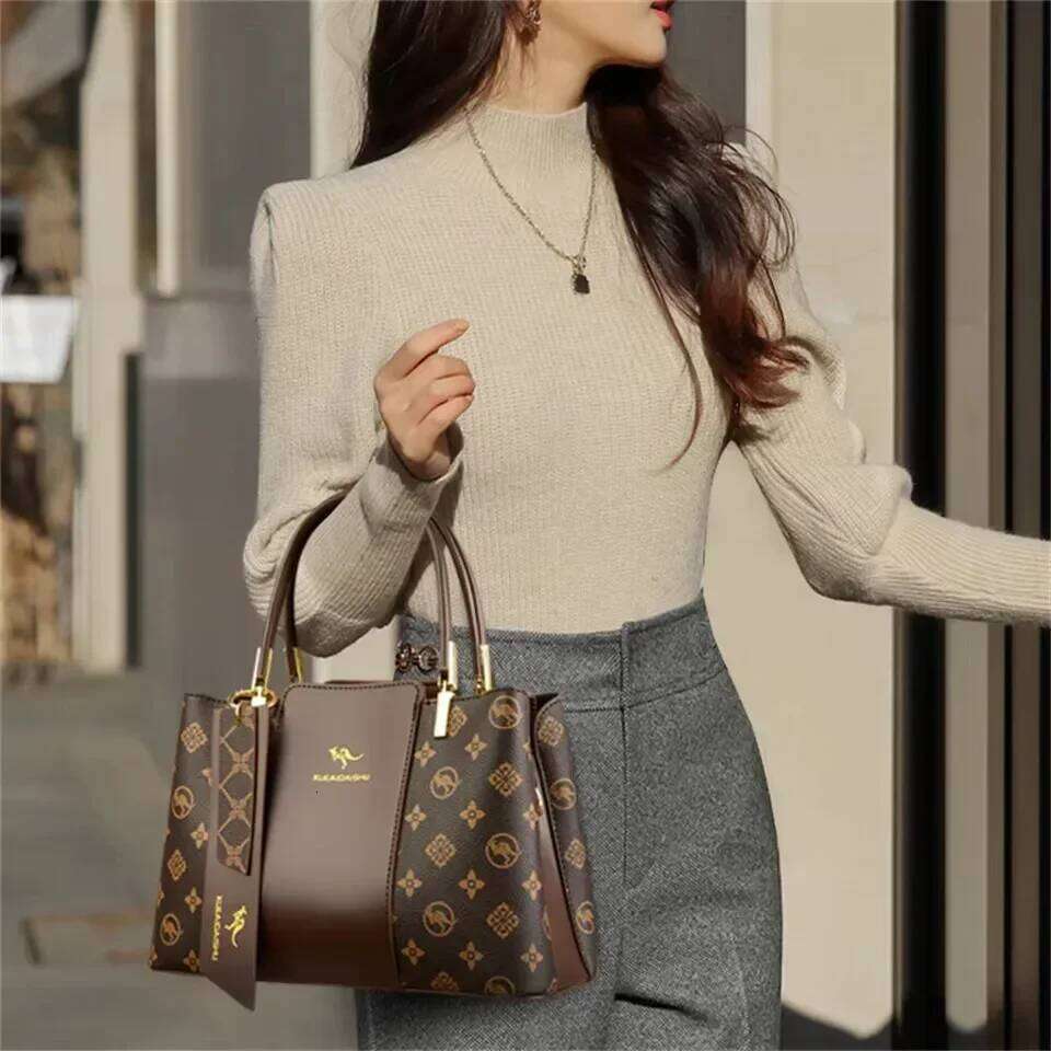 Designer Bags Fashion Print Large Capacity Soft Leather Women Shoulder Crossbody Bag Leisure Designer Ladies Purses And Handbag Hot Selling