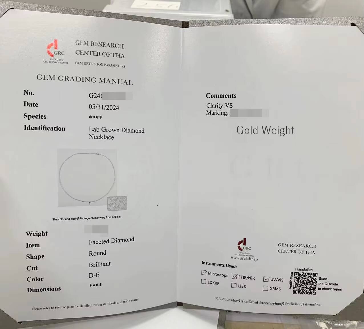 IGI Certified Lab Grown Diamond Tennis Chain 10K 14K 18K Gold 3MM 4MM 5MM Vvs Lab Created Diamond Tennis Chain