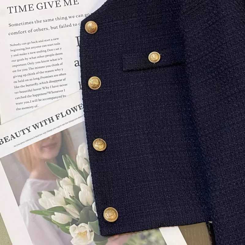 Olive Green Tweed Style Womens Jacket Autumn New Fashion Splicing Design Goddess Style Top Full Sleeve Regular Type Coat H251028