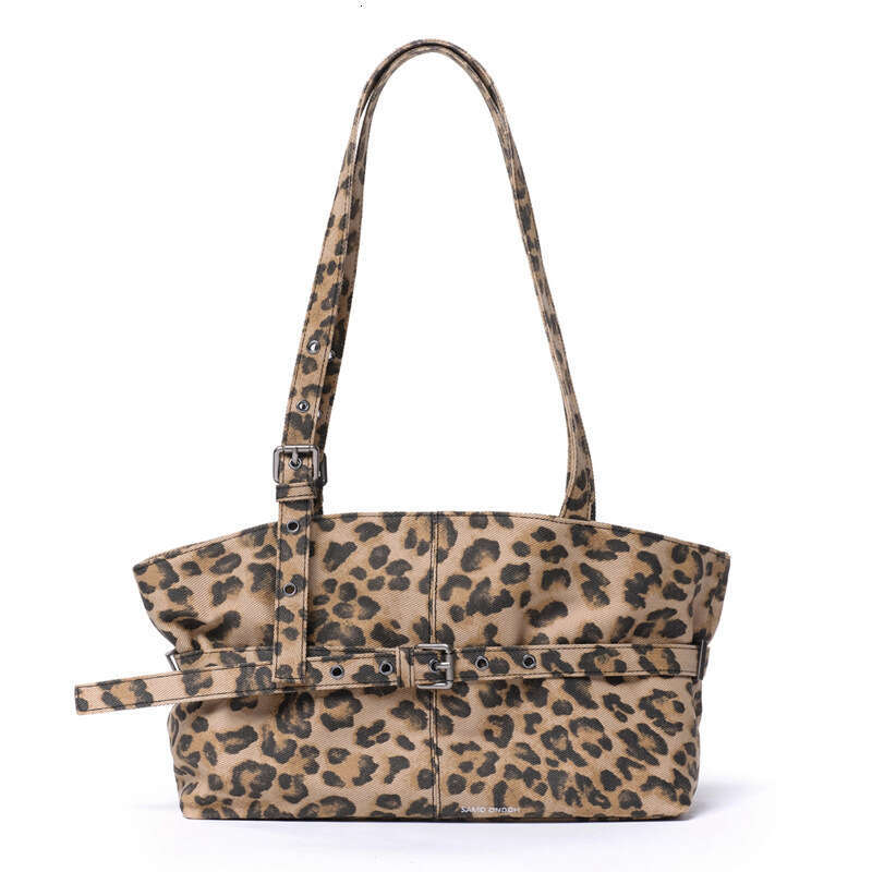 Colors Korean Niche Samo Ondoh Crossbody Han Su Xi Same Style Leopard Print Hot Girl Underarm Tote Bag For Women High Quality