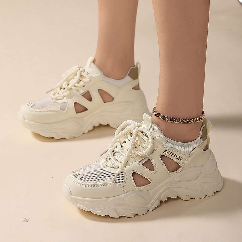 35-42 Women's 2025 Trendy Designer Sneakers - Lightweight Non-Slip Running Shoes, Versatile Casual Style for Large Size & Daily Matching