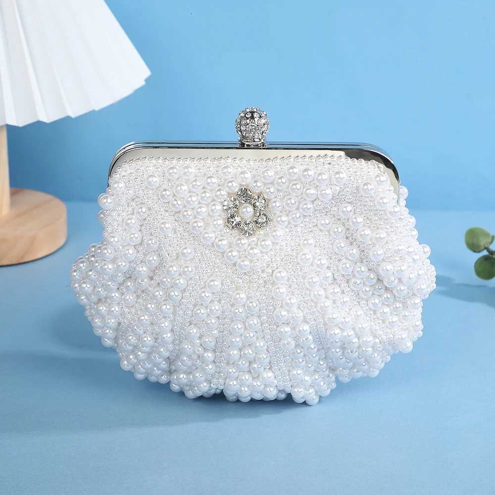 Elegant Diamond Inlaid Pearl Shoulder Handbag for Women Ideal Evening Bag with Embellishments for Party And Evening Dress H2510271