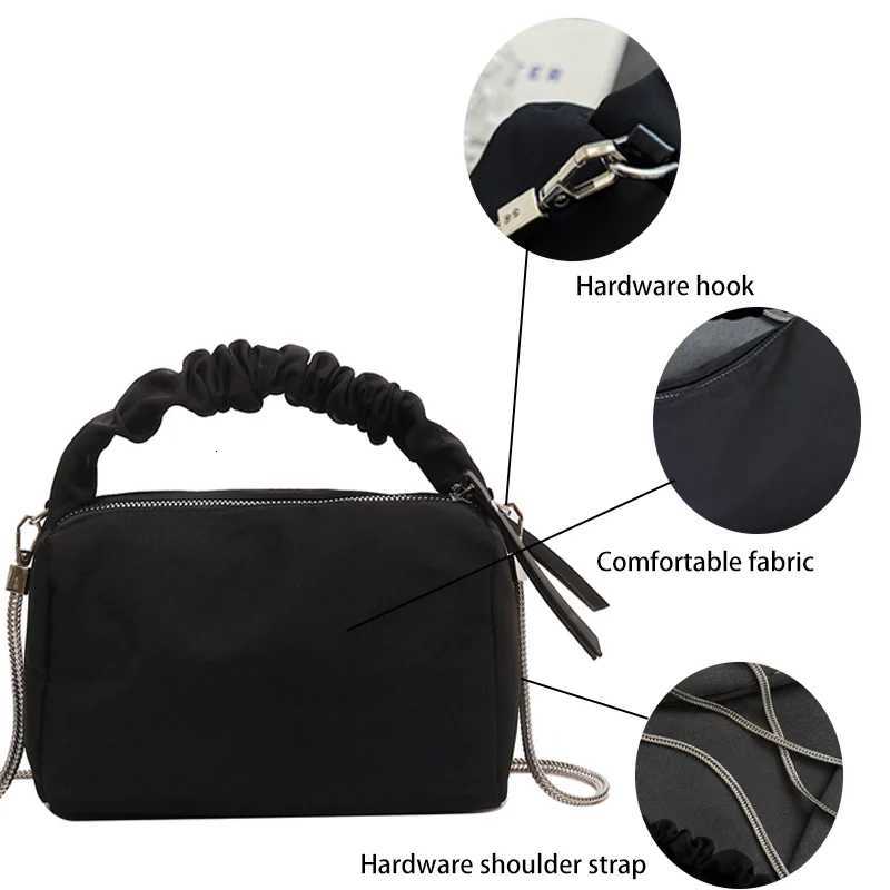 Simple Womens Crossbody Bags Boston Nylon Handbags Zipper Chain Dinner Bag Shoulder Bag Daily CommutingT251028