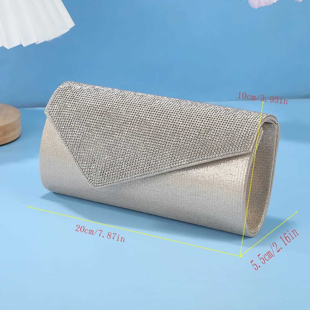 Rhinestone Shiny Shoulder Party Bag for Women CrossBorder European American Dinner Bag Celebrity Light Glitter Handb H2510271