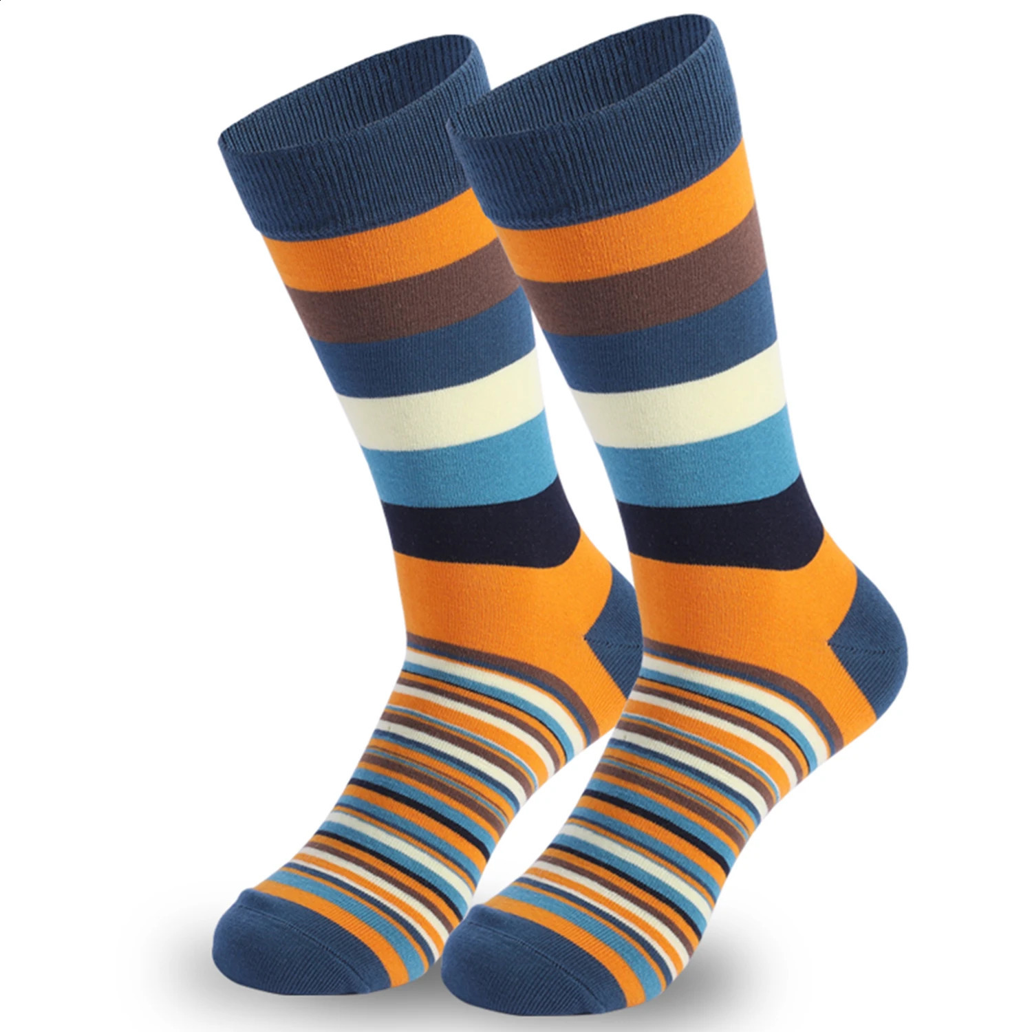 5Pairs Mens Fun Dress Socks Pattern Funny Socks Pack Colorful Striped Combed Cotton Novelty SocksCool Breathable Casual Socks251027