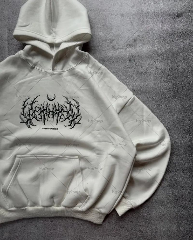 Harajuku Retro Striped Letters Fashion Oversized Sweatshirt Men American Street Hiphop Casual Punk Y2K Loose Hoodie Women 251027